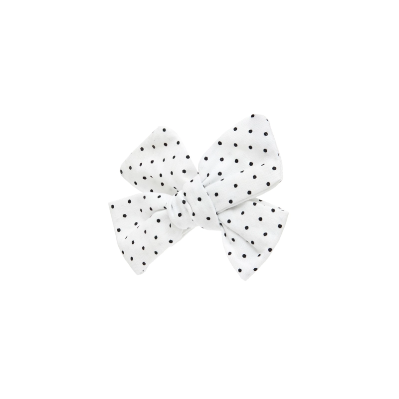 Заколка Чёрный Бант в Горошек
