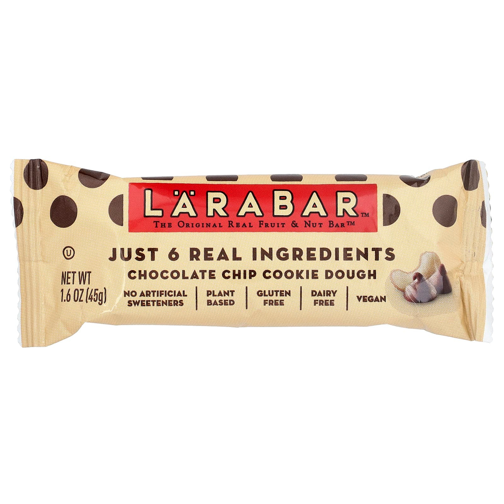 Larabar, Real Fruit & Nut Bar™, батончик с шоколадной крошкой, 6 батончиков по 45 г (1,6 унции)