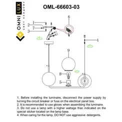 Люстра подвесная OML-66603-03