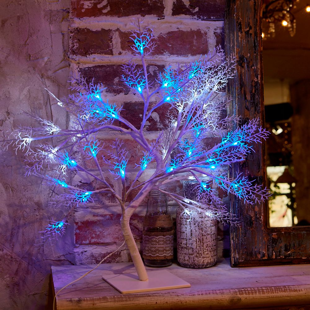 ULD-T3550-054-SWA WHITE-BLUE IP20 FROST Дерево светодиодное Морозко. 50 см. 54 светодиода. Синий и белый свет. Провод белый. TM Uniel.