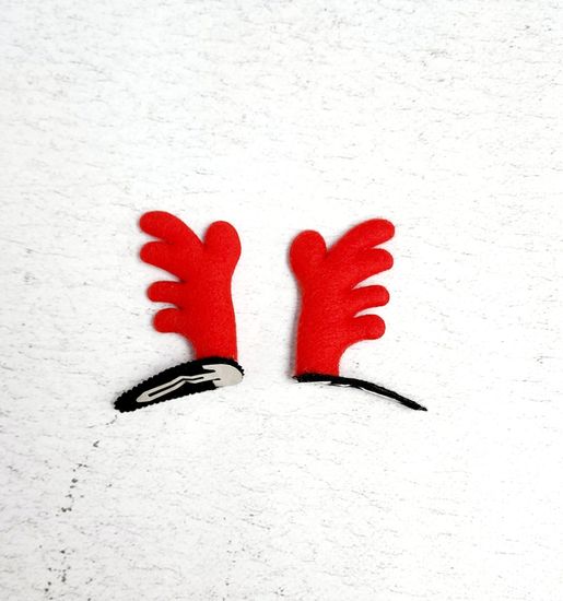 Комплект новогодних заколок рога Оленя, 2 шт