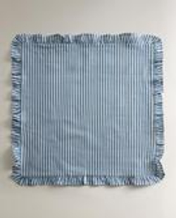 ZARA HOME ХЛОПКОВЫЕ САЛФЕТКИ С ВОЛАНАМИ (2 ШТ.), СИНИЙ