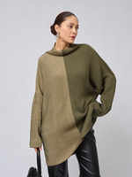 Свитер оверсайз двухцветный