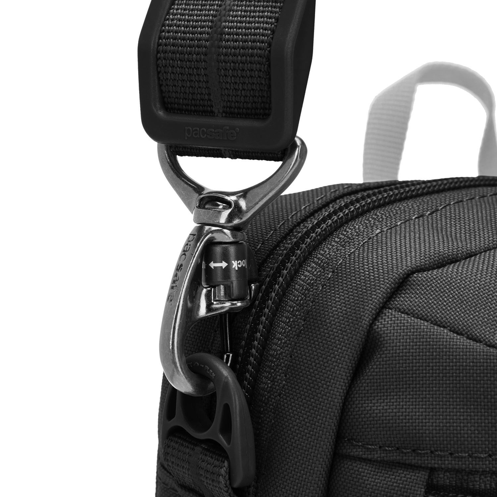 Сумка антивор Pacsafe GO Festival Crossbody, черная смола, 4,5 л.