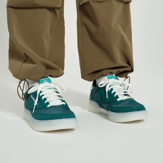 reebok CLUB C 85 W+ Кроссовки для скейтбординга Низкие Зеленые Унисекс