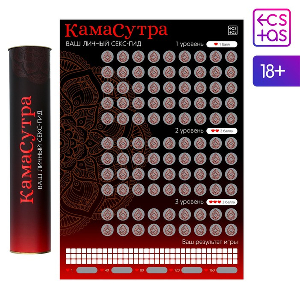 Плакат для пар со скретч-слоем «Секс-гид. Камасутра»