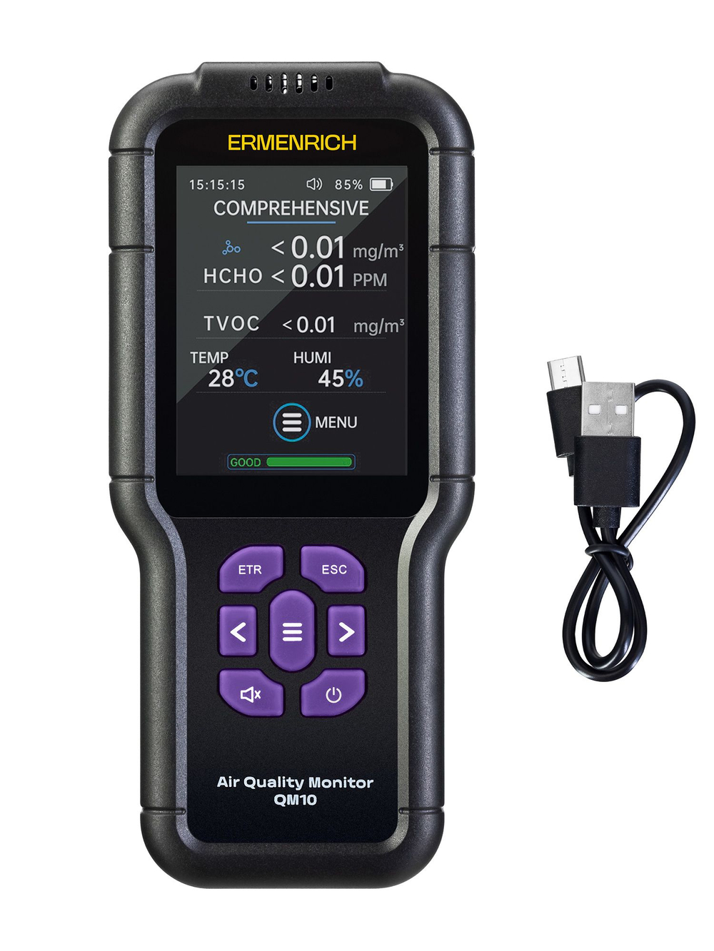 Монитор качества воздуха Ermenrich QM10
