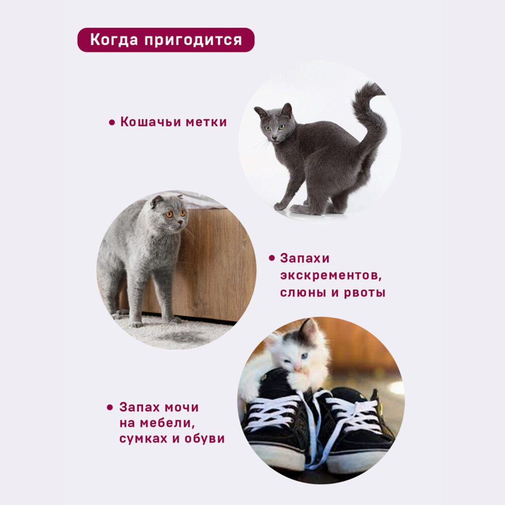 Нейтрализатор запаха против меток Wellroom, кошки