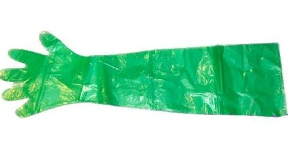 Перчатки ветеринарные VitaVet "Комфорт" без наплечника для искусственного осеменения, 100 шт.