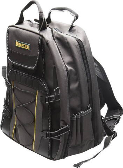 KRAFTOOL 430 х 360 х 230 мм, рюкзак для инструментов с 49 карманами и 2 внутренними отделениями (38745)