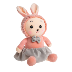 Мягкая игрушка Заяйка в юбке KiDWoW для девочек и мальчиков, пушистый велюровый заяц для новорожденных