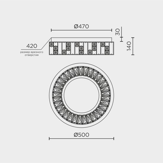 Потолочный светильник MODELUX ML.2400.500 GD