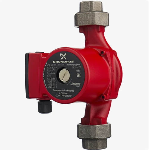 Grundfos Циркуляционный насос UPS 25-60 / 180мм (4.4 м³/ч, ВР1", 0.6кВт, IP44, чугун)