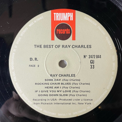 Винтажная виниловая пластинка LP Ray Charles, The Best Of Ray Charles (Франция 1972)