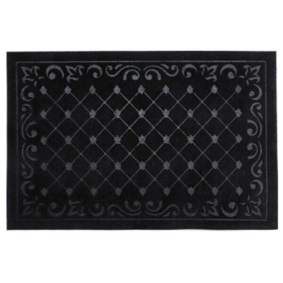 Коврик придверный влаговпитывающий "РОМБЫ" 60*90 см. черный