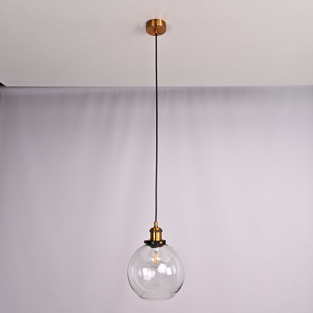 Подвесной светильник Loft Clear Glass Sphere Cloche