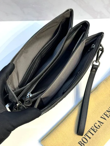 Клатч мужской Bottega Veneta Intrecciato черный