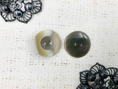 Пуговицы, d 2,5 см, бежевый с коричневым