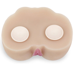 Вибровагина с выносным пультом и присосками (Цвет: телесный)