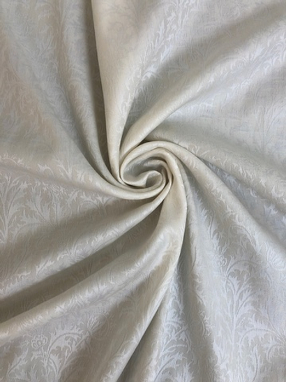 Коттон рубашечный кремовый жаккард ветки, хлопок