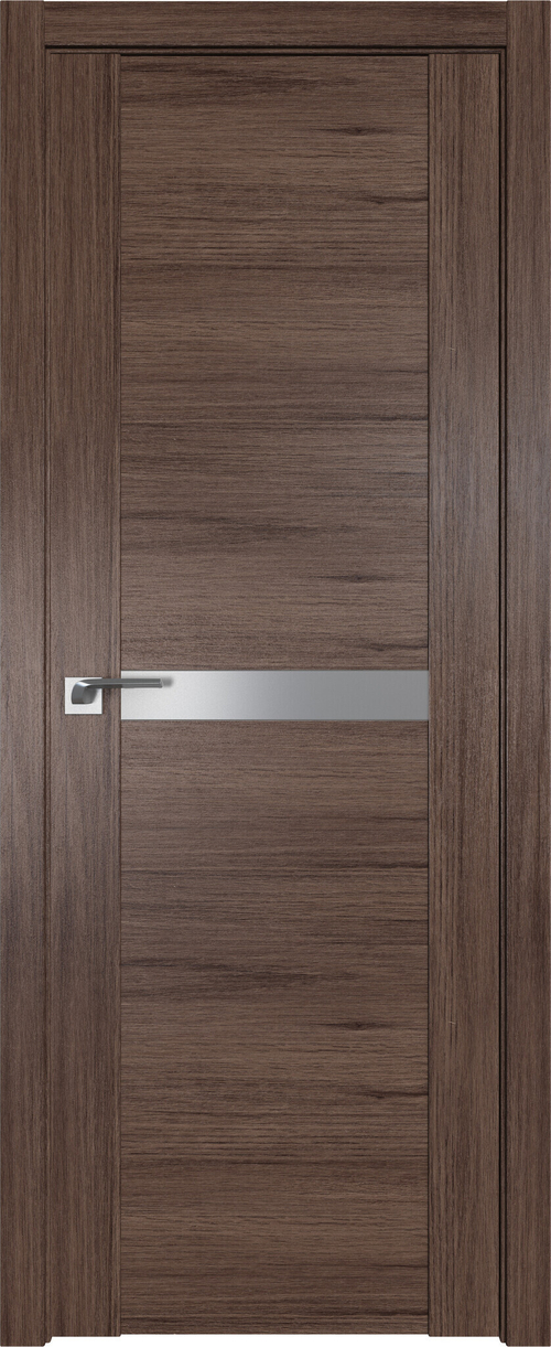 [ТОВАРА НЕТ В НАЛИЧИИ] Дверь межкомнатная Профиль Дорс 2.01 XN, цвет темный дуб салинас, экошпон, стекло серебро матлак