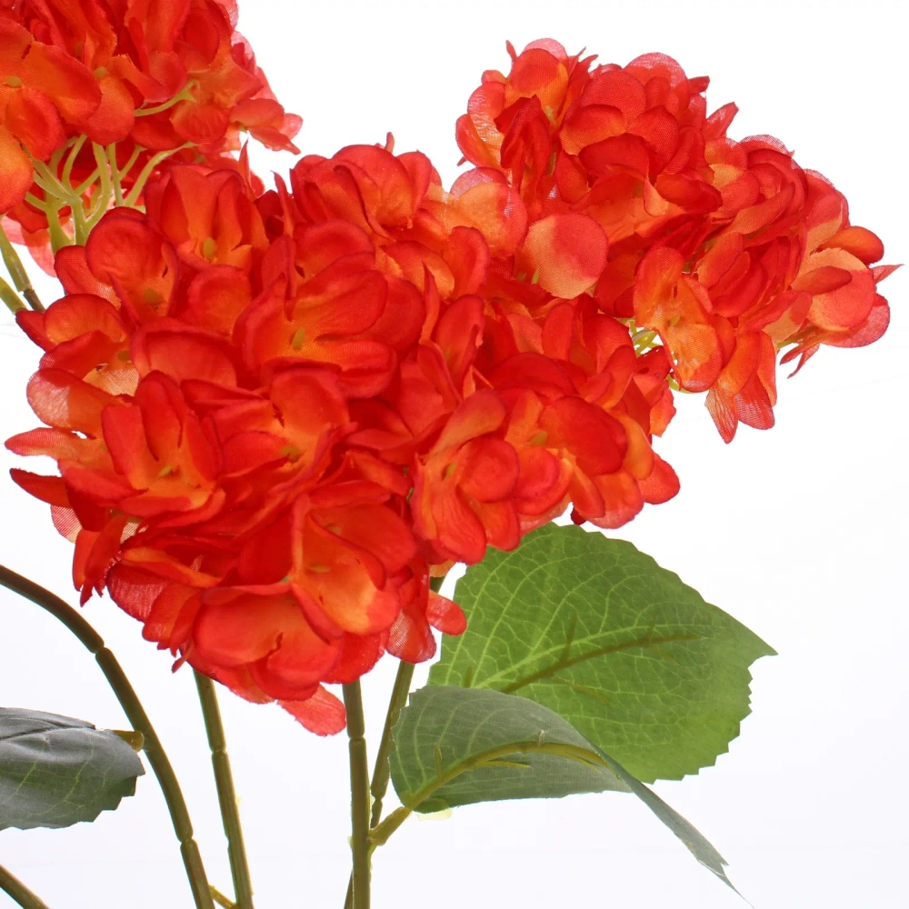 Искусственные цветы «Гортензия» 48см 5 цветков красные