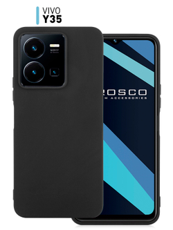 Чехол ROSCO для Vivo Y35 оптом (арт. VV-Y35-COLOURFUL-BLACK)
