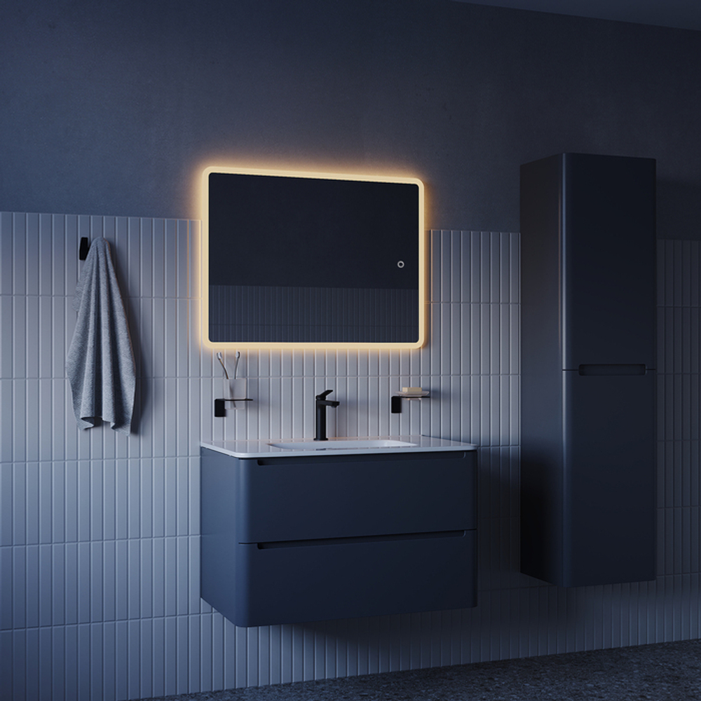 Зеркало с подсветкой 3 в 1 IDDIS Uniq, два навеса, 80/60 см, UNI8060i98