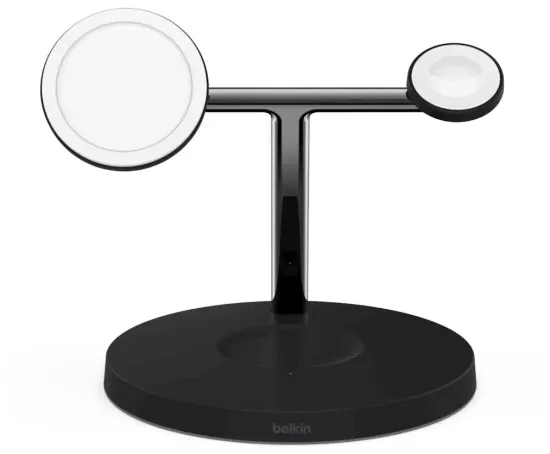 Беспроводное зарядное устройство Belkin MagSafe 3-in-1 Wireless Charger WIZ009vfBK (Black)