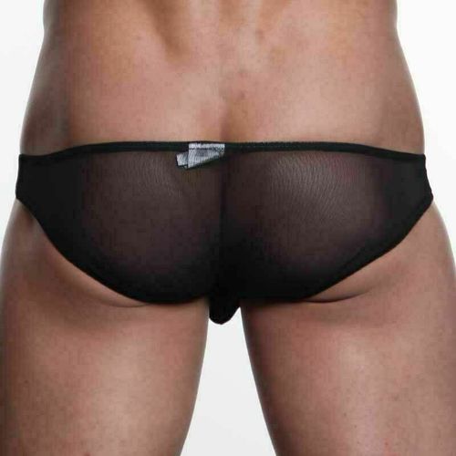 Мужские трусы брифы черные прозрачные Joe Snyder Black Brief