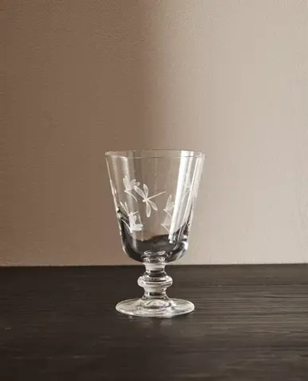ZARA HOME БОКАЛ ДЛЯ ВИНА С РИСУНКОМ, БЕЛЫЙ