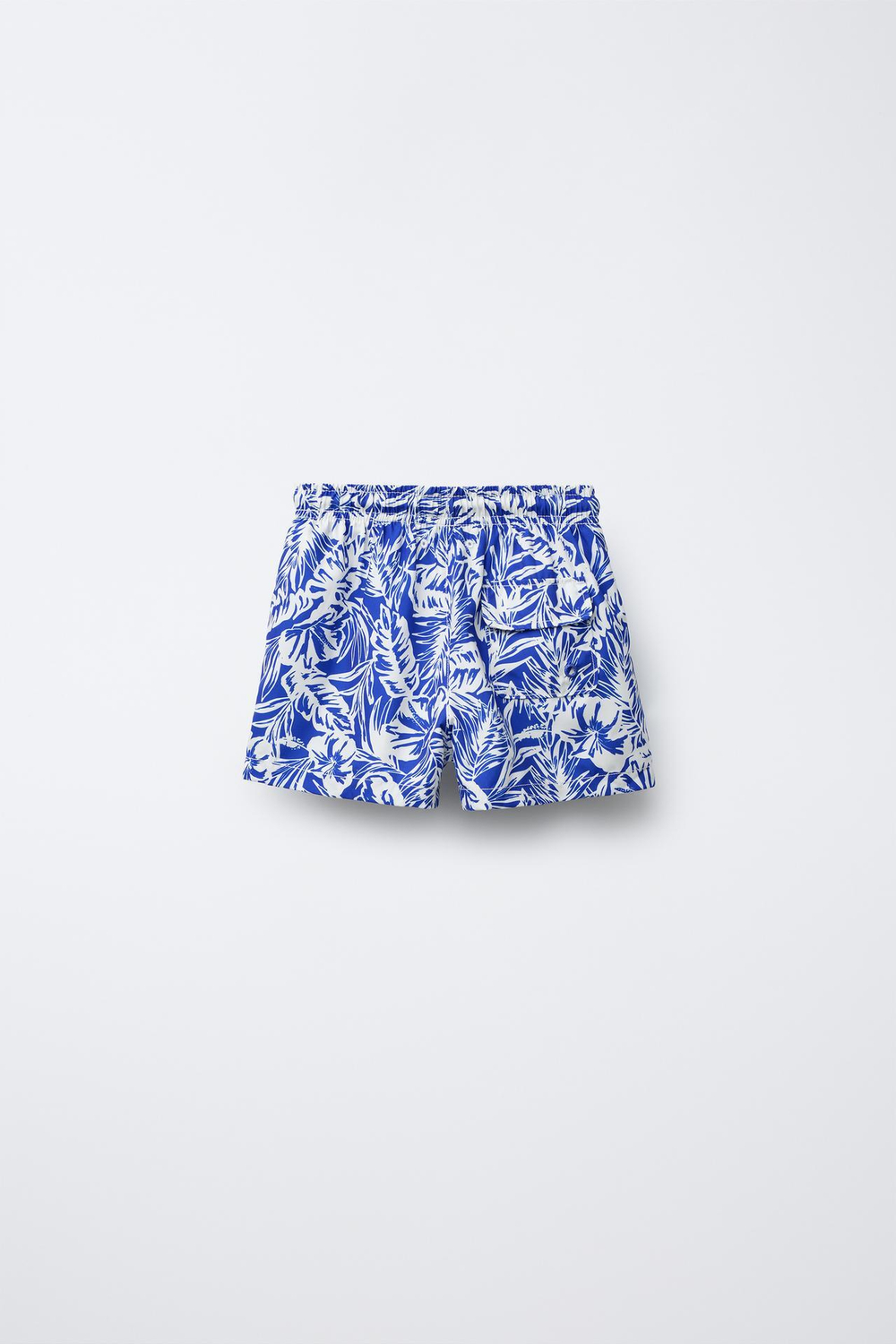 ZARA ПЛАВКИ С ПРИНТОМ «ЛИСТЬЯ», ЯРКО-СИНИЙ