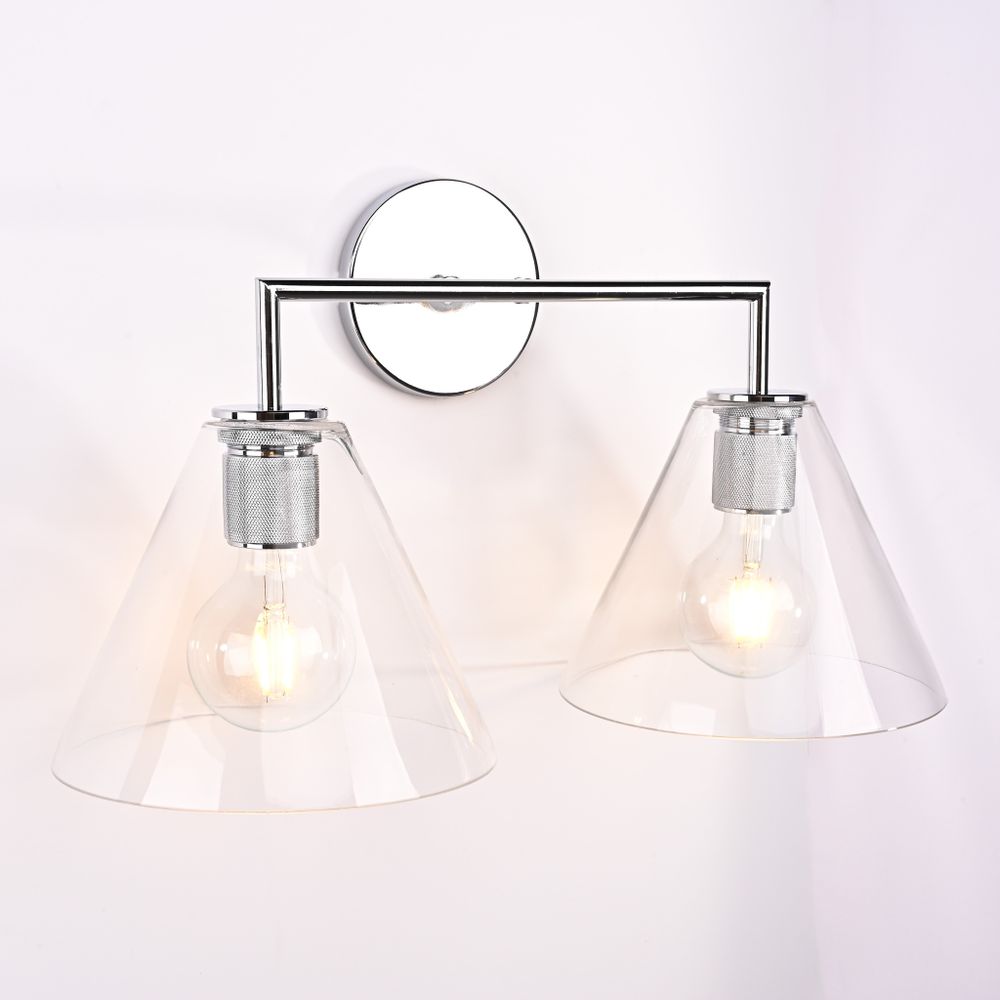 Бра Rh Utilitaire Funnel Shade Double Sconce Silver By Imperiumloft