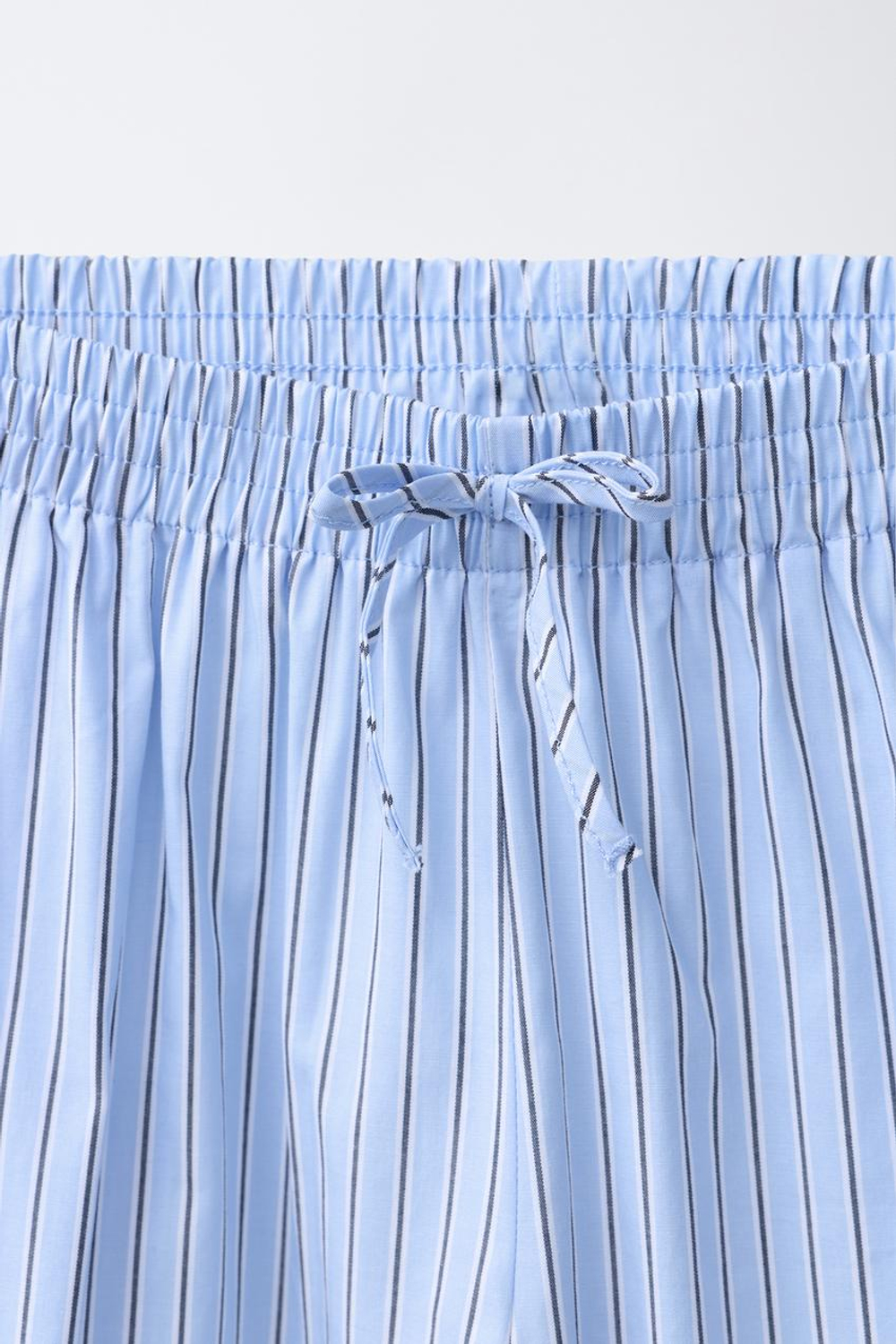 ZARA БРЮКИ-ШАРЫ В ПОЛОСКУ, СИНИЙ