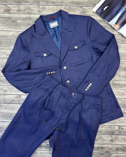 Льняной костюм Brunello Cucinelli