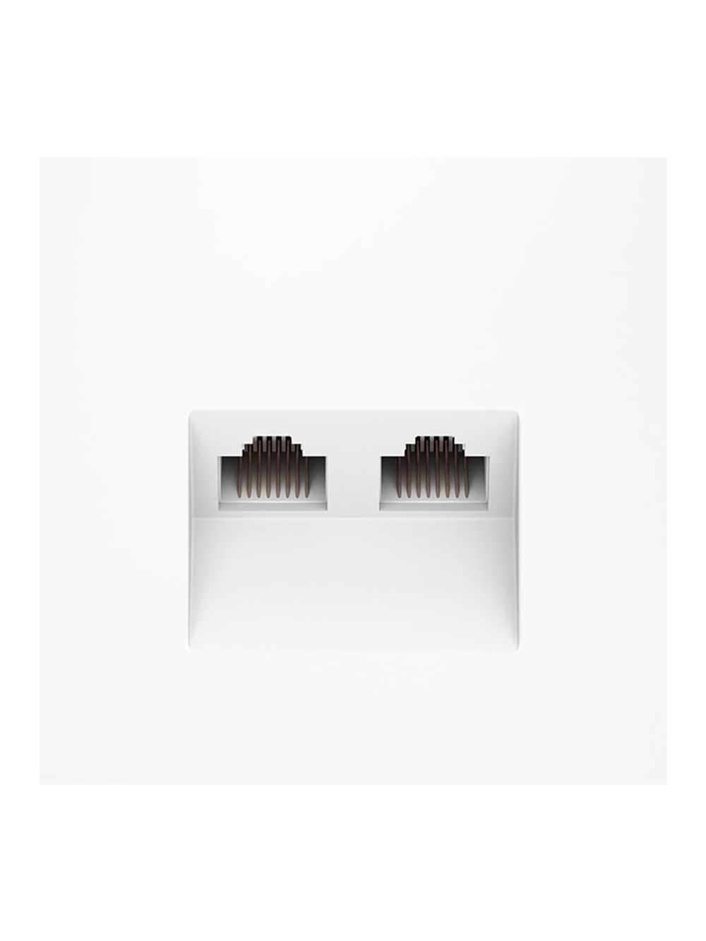 Розетка компьютерная 2-м СП S70 RJ45 + RJ45 кат.6 механизм бел. матов. Voltum VLS060202