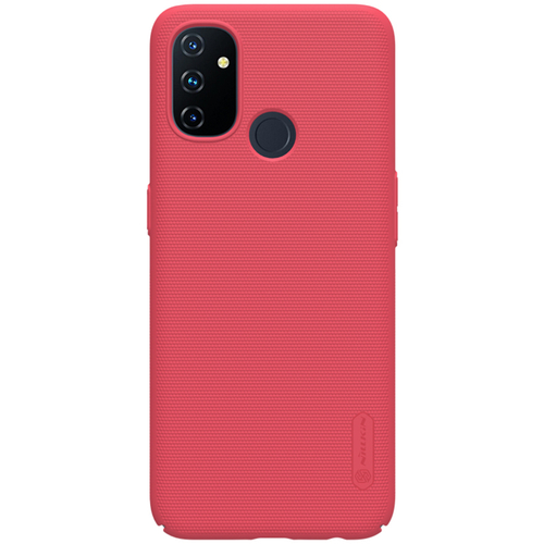 Тонкий жесткий чехол красного цвета (Bright Red) от Nillkin для OnePlus Nord N100, серия Super Frosted Shield