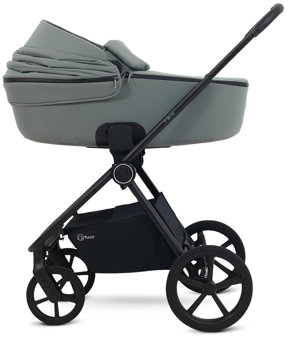 Детская коляска Rant Teo Soft 3 в 1 с автокреслом Aster Zero Graphite Olive
