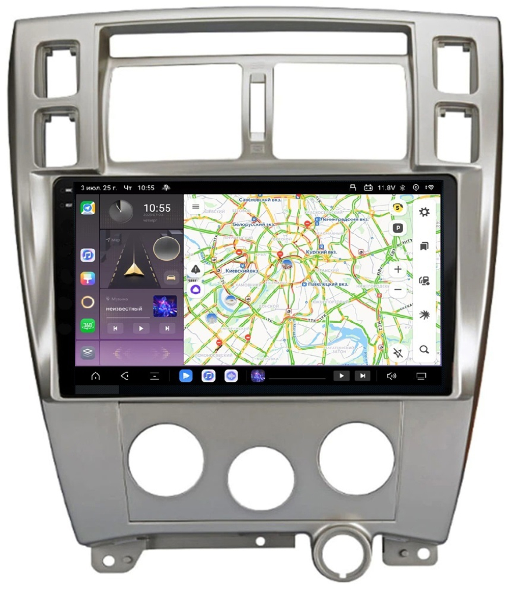 Магнитола для Hyundai Tucson 2004-2009 - Carmedia OL-1725-2 QLed, Android 13, TS20, CarPlay, SIM-слот