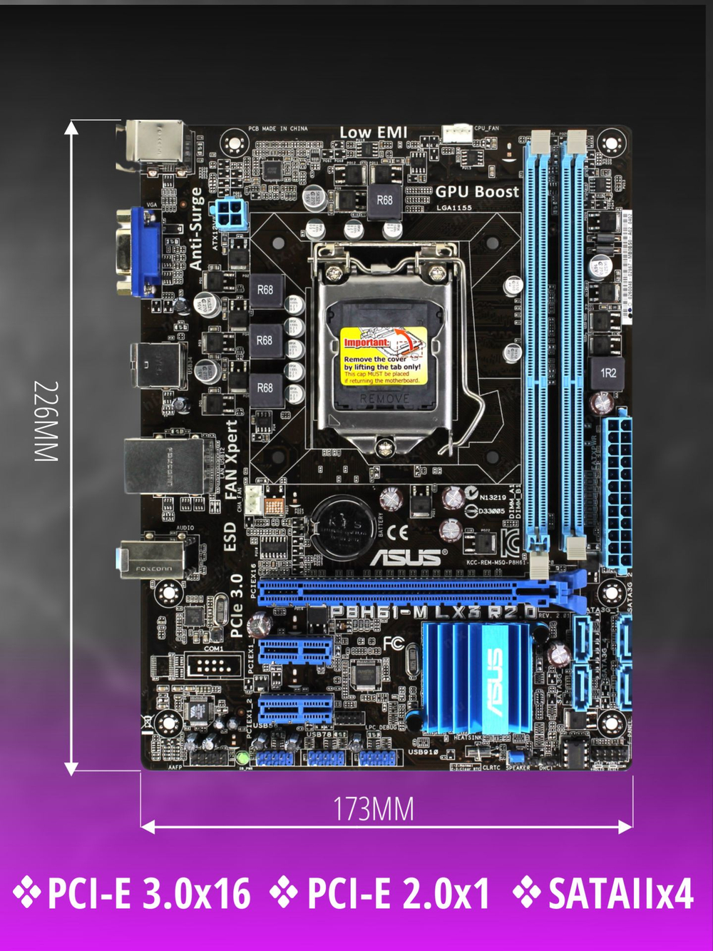 Материнская плата ASUS P8H61-M LX3 R2.0