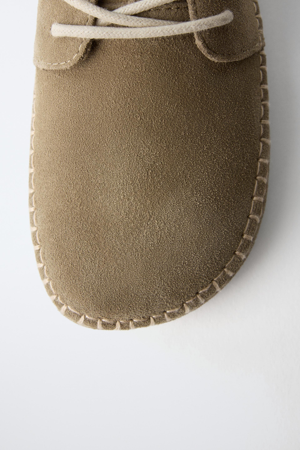 ZARA КОЖАНЫЕ ТУФЛИ BAREFOOT, ПЕСОЧНО-КОРИЧНЕВЫЙ
