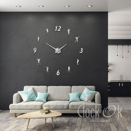Настенные 3D часы Fitness
