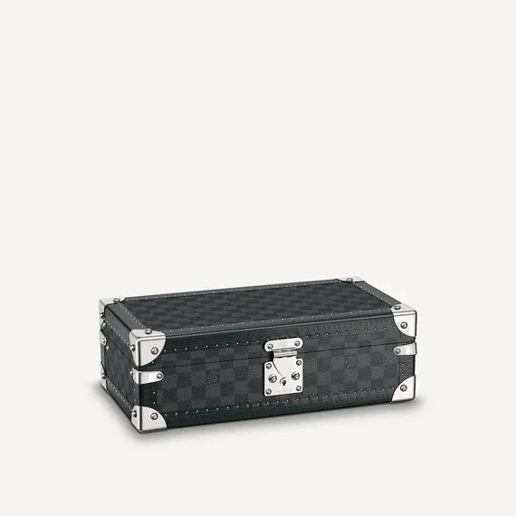 Футляр восьми часов Louis Vuitton канва Damier Graphite темно-серый/черный