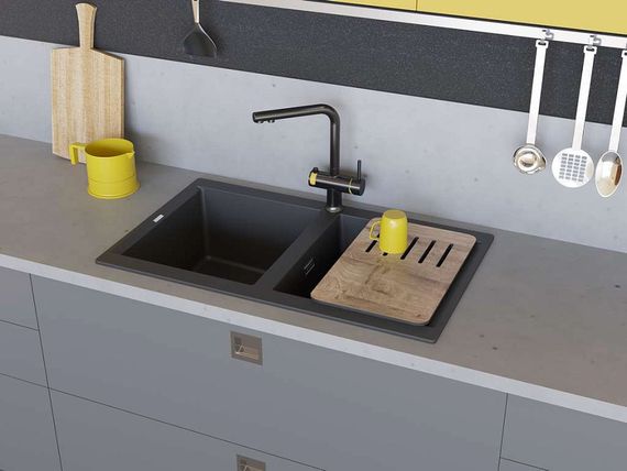 Кухонная мойка OMOIKIRI Banzen 86-2-GR(арт.4993318)