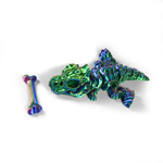 Динозавр с косточкой шипастый, игрушка-антистресс, 9 см., 3D печать, красно-сине-зеленый