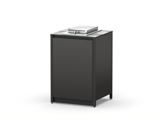 Шкаф напольный с газовой плитой Lounge D-11P, 60 см, черный/серый каспий