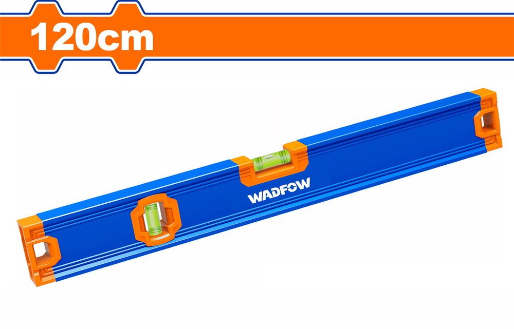 Строительный алюминиевый уровень WADFOW WSL2G120 120 см