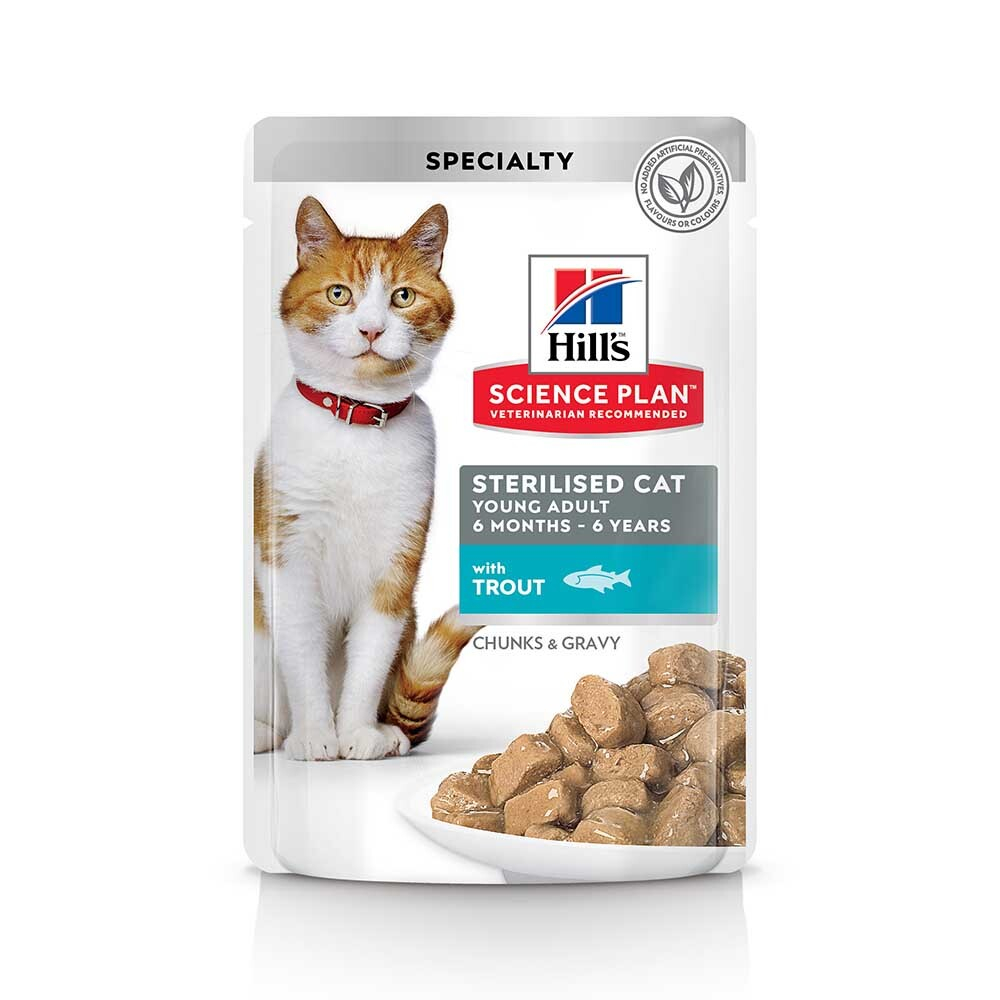 Hill's Feline Sterilised Trout 85 г - консервы (пауч) для кошек стерилизованных (форель)
