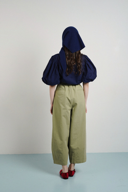 Косынка из кашемира с мериносом синего цвета