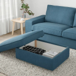 Табурет для ног с местом для хранения - IKEA KIVIK/КИВИК ИКЕА, 43х70х90 см, синий